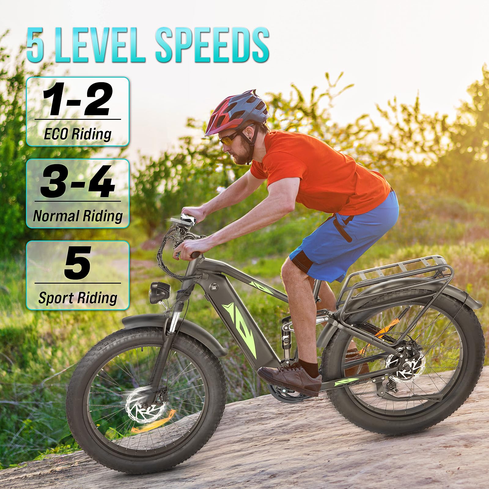 Garvee Electric Bike - 26" Fat Tire, 1000W Dual Motor Fat Tire Electric Bike, 48V 18Ah , 35mph Speed, Hidden Battery Mountain E Bike for Off Road,Electric Bike with Throttle & Pedal Assist, Hydraulic Brakes