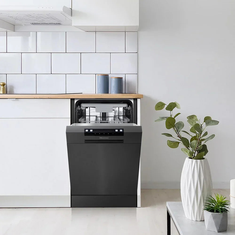 Hisense HS523E15BUK Slimline Freestanding Dishwasher 10 Place Settings Black - E Rated