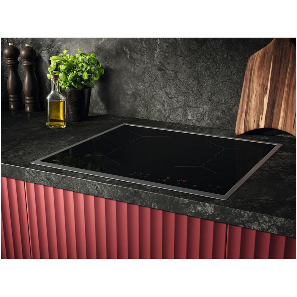 AEG Series 5000 TN64IA00XB 57.6cm 4 Zone Induction Hob Stainless Steel