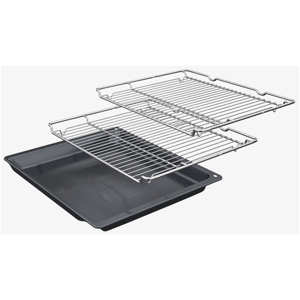 Bosch HMG7764B1B Series 8 Pyrolytic Electric Built in Single Oven with Microwave and Air Fry Function in Black