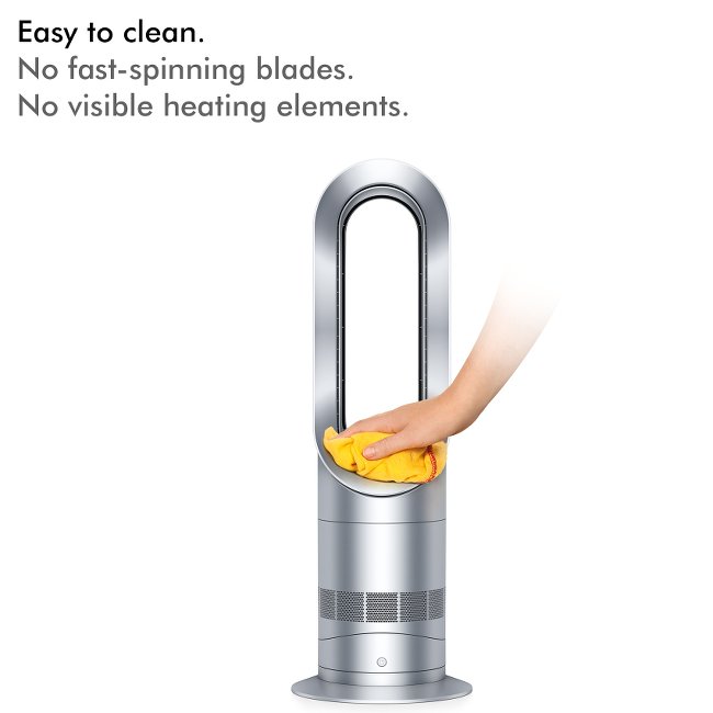 Dyson AM09 Hot + Cool™ Jet Focus Fan Heater White Nickel