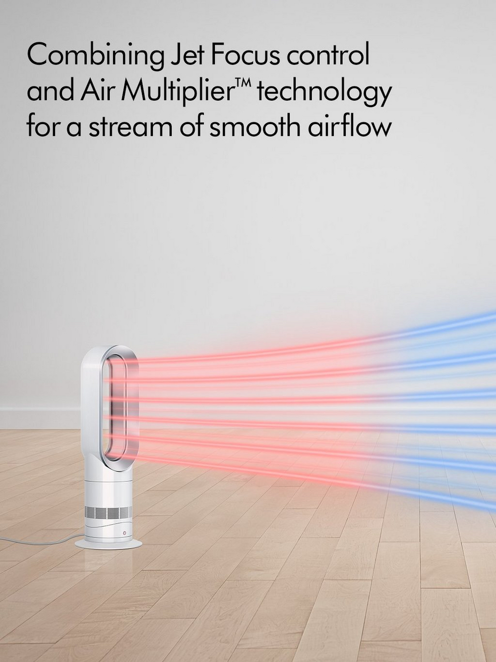 Dyson AM09 Hot + Cool™ Jet Focus Fan Heater White Nickel