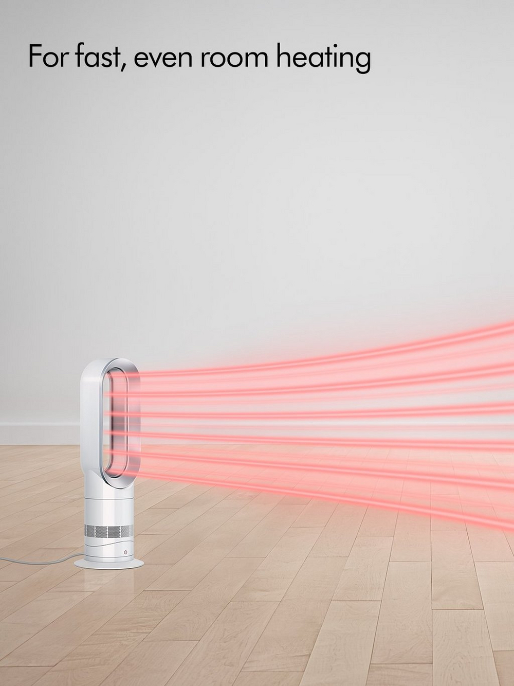 Dyson AM09 Hot + Cool™ Jet Focus Fan Heater White Nickel