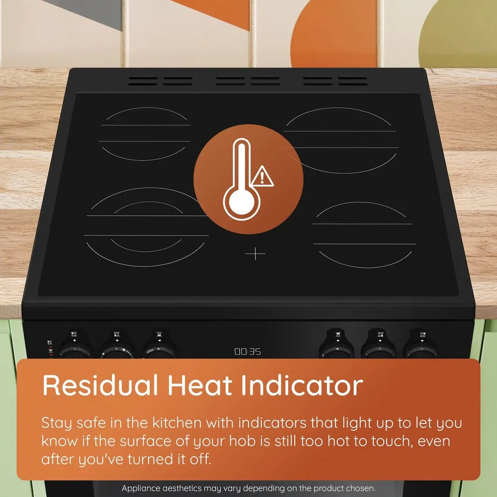 Hotpoint HDE6IDC2SA 60cm Electric Double Cooker With Induction Hob Anthracite