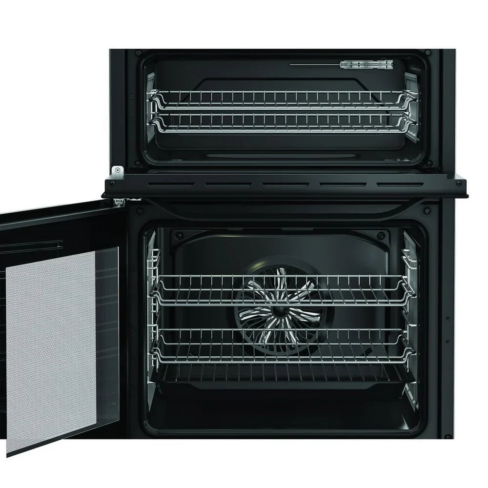 Hotpoint HDE6VDC2B1 60cm Double Oven Electric Cooker with Ceramic Hob in Black
