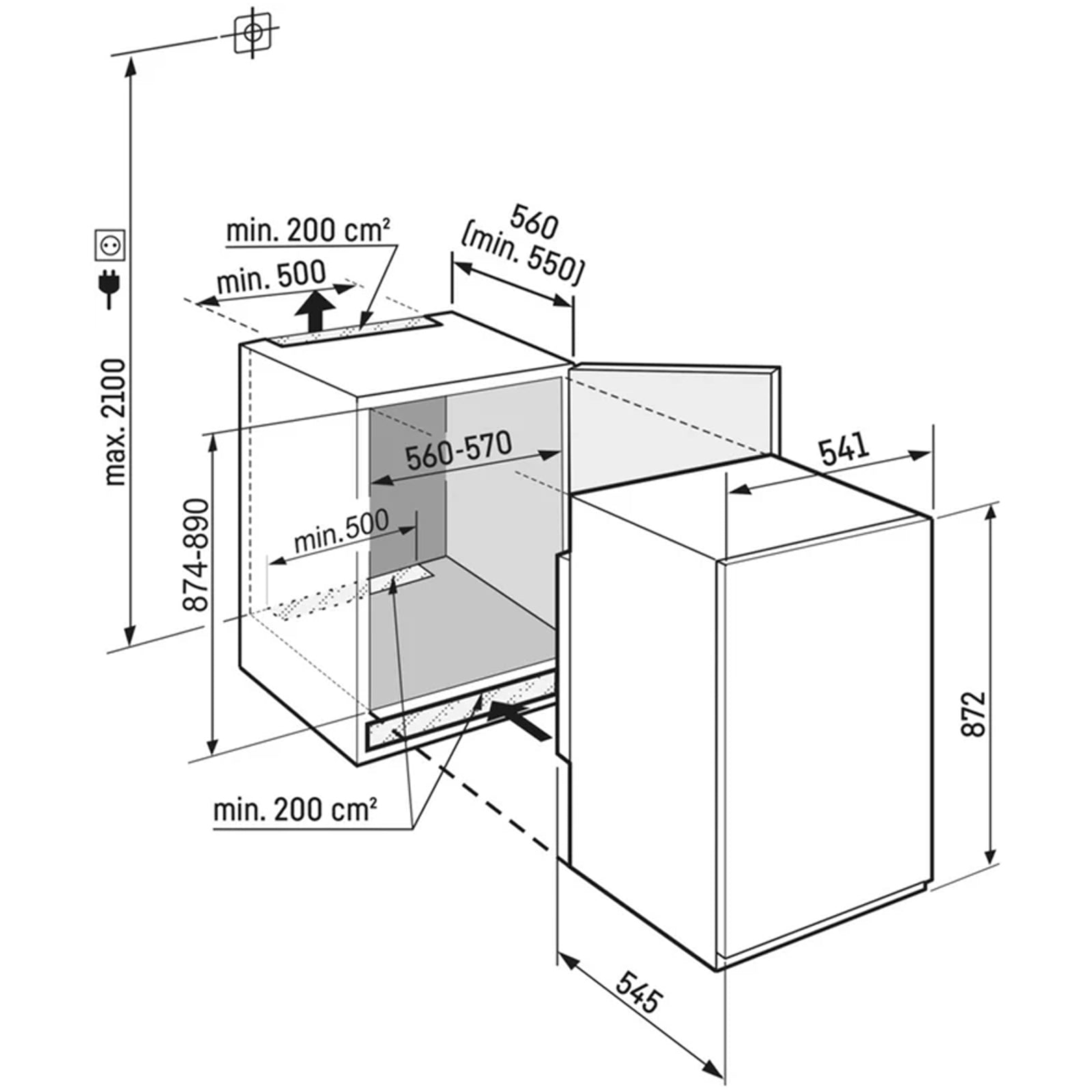 Liebherr Pure IRSE3901 Fully Integrated Fridge with Icebox