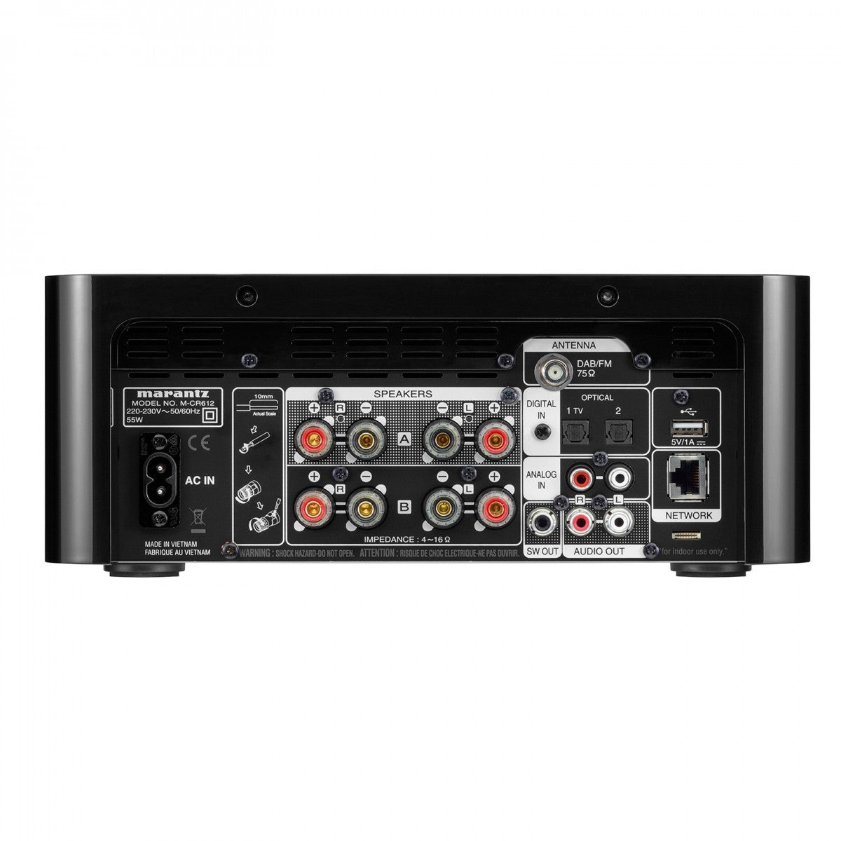 Marantz Melody X M-CR612 HiFi Music System with Wharfedale Diamond 12.1i Bookshelf Speakers Pair - Black