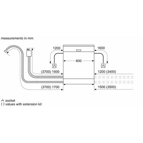 Neff S155HVX00G N50 Fully Integrated Dishwasher 14 Place Settings