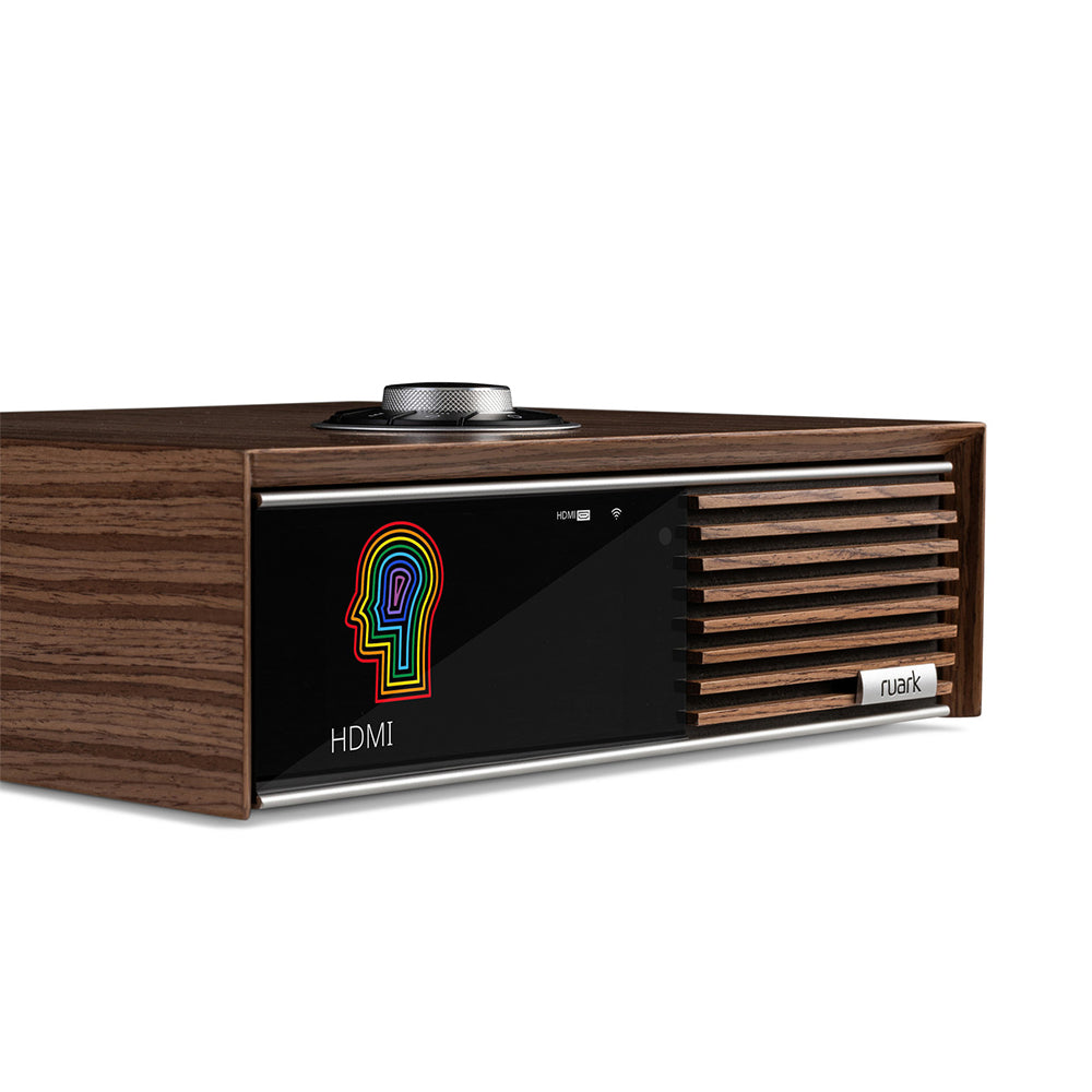 Ruark R610 Music Console with Klipsch RP-600M II Bookshelf Speakers Pair HiFi Package Walnut
