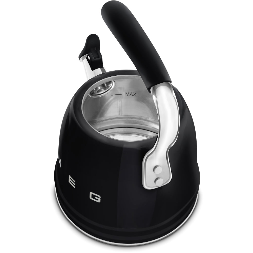 Smeg WKF01BL Retro 50s Style Whistling Hob Kettle Black