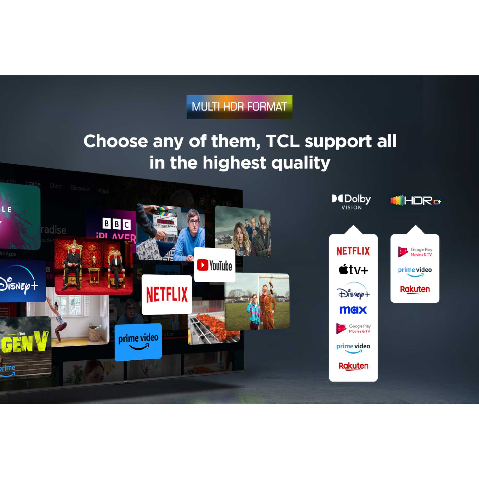 TCL 50P7K-UK 50 Inch P7K 4K QLED Ultra HD HDR Direct LED Smart Google TV