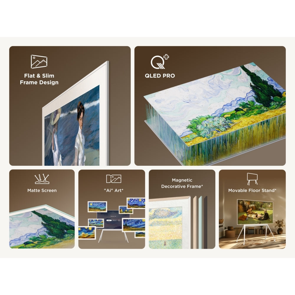 TCL 55A300W-UK 55 Inch NXTVISION A300W 4K Ultra HD QLED PRO HDR Google Frame TV