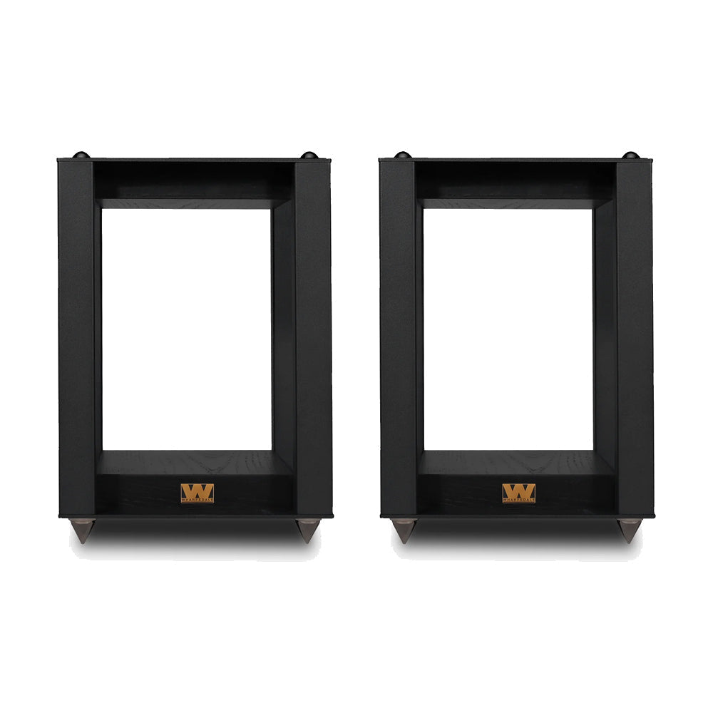 Wharfedale Super Linton Heritage Standmount Speakers with Matching Stands - Black Oak