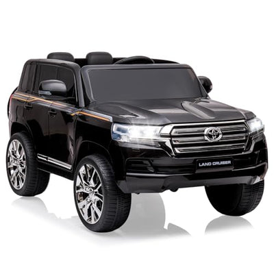 Garvee Ride - P Series: 12V Toyota Land Cruiser Kids' Car: Remote, LED, 3 Speeds, Dual 45W Motors, USB Music, Seat Belt, CPC & ASTM Approved - Black(2)