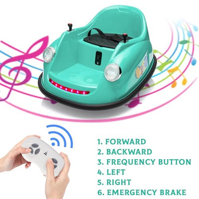 Garvee Ride - P Series: 12V Battery Car for Kids W/Parent Remote, Led Lights, 2-Speed, 360°Spin - Green