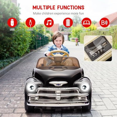 Garvee Ride - P Series: 12V Ride On Car for Kids Ages 3-5, Power Wheel Ride-on Toys W/parent Remote, Music Player, 4 Wheel Cushion, Kids Electric Cars with 2 Speed, Dual Doors, Front &ear Headlights