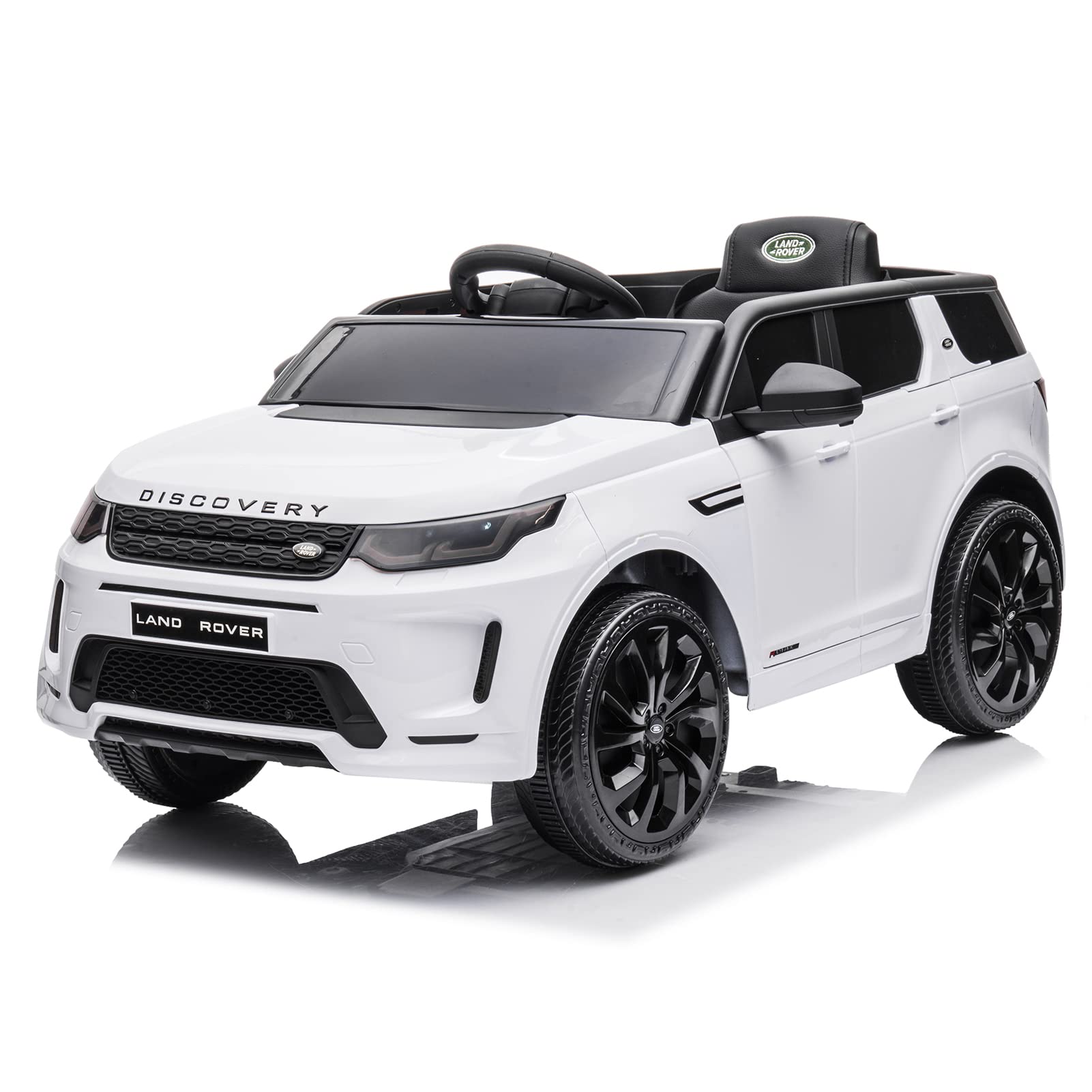 Garvee Ride - P Series: 12V Land Rover mini Kids Ride-On Car: Remote Control, LED Lights, Bluetooth, Music, Radio, Battery Powered, for Ages 3-8 - White