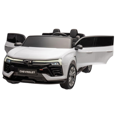 Garvee Ride - P Series: 24V 2-Seater Chevrolet Blazer Kids Car with Remote Control, Bluetooth - White