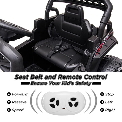 Garvee Ride - P Series: 12V Kids Car: Ride-On Truck, Remote, Suspension, LED, 1.8-3.7 MPH, MP3, Engine Sound, ASTM Certified, for 3-7 Years - White
