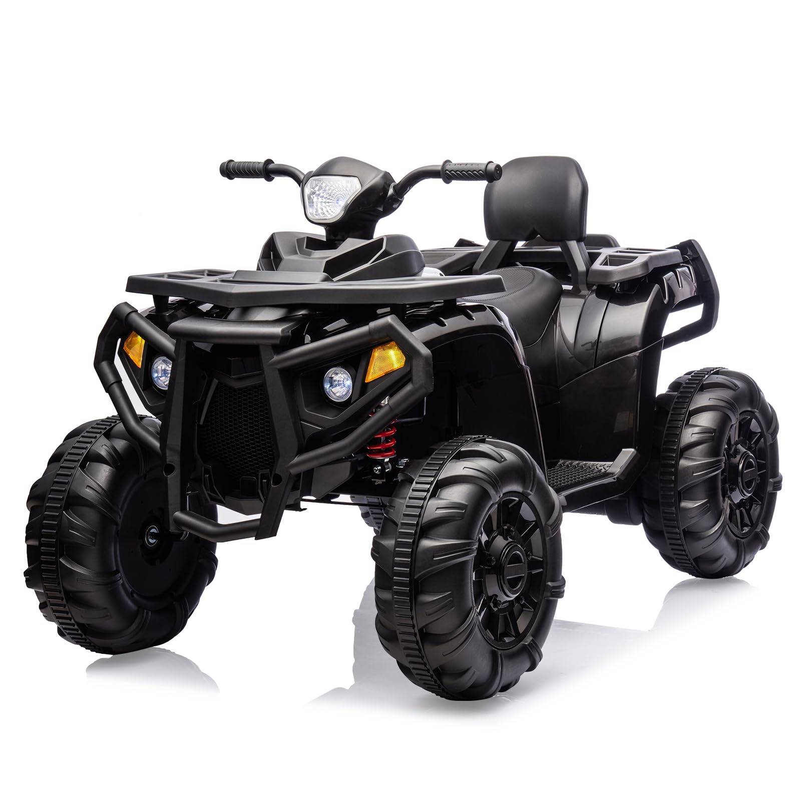 Garvee Ride - P Series: 4 Wheeler Electric Vehicle for Big Kids 2 Seater Battery Powered Ride On Toy Car with Spring Suspension, LED Lights, High & Low Speed, Music, USB, Soft Start for Toddlers, Black