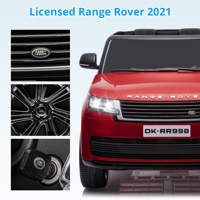 Garvee Ride - P Series: 24V 2-Seater Land Rover Ride-On Car For age 3+, With MP3, 3 Speeds, Remote Control, LED, 4-Wheel Suspension - Wine Red