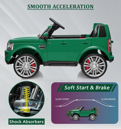 Garvee Ride - P Series: 12V 4.5 MPH, Parent Remote Control, Music Player, MP3, LED Lights, Green, 3-8 Years