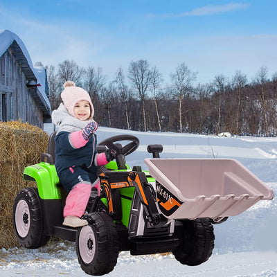 Garvee 12V Kids Ride on Excavator Car + Remote Control + 2+1 Gear Shift + EVA Tires + Music + Bluetooth + ASTM Certified + Indoor/Outdoor Play