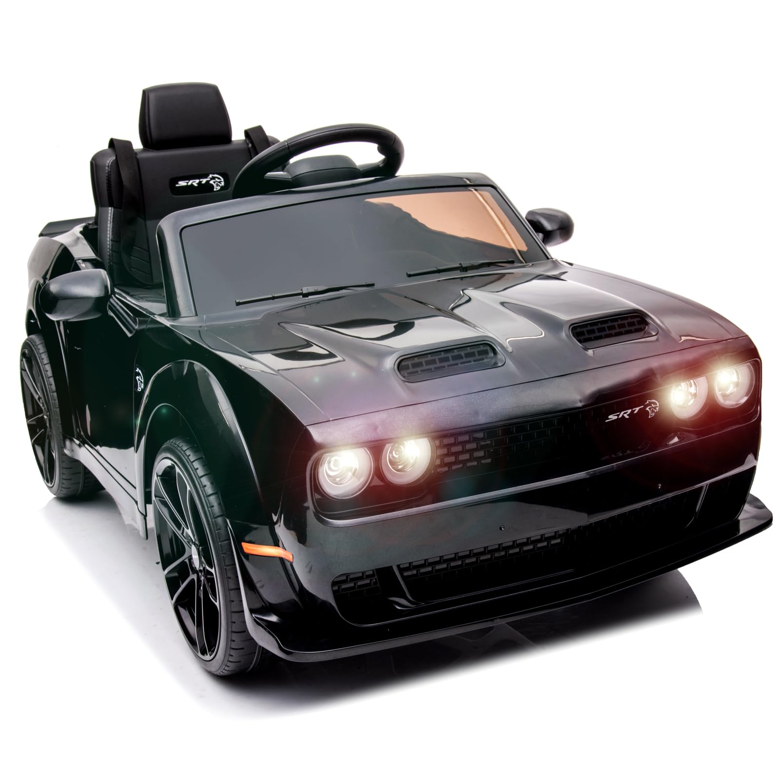 Garvee Ride - P Series: 12V Electric Vehicles Battery Powered with Remote Control, LED Lights, Bluetooth, MP3 for Boys Girls - Police