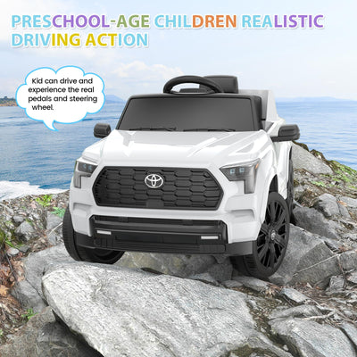 Garvee Ride on Truck Car 12V Battery Powered Kids Electric Vehicles, Licensed Toyota Kid Cars, Ride on Toys with Remote Control, Spring Suspension, LED Lights, Music, 3 Speeds