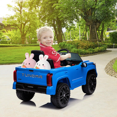 Garvee Ride - P Series: 12V Ride on Car For Kids Age 3+ , Licensed Toyota, with Remote Control, MP3, LED Lights, Suspension System, Double Doors, Safety Belt, Ride On Toys for Boys Girls - Blue