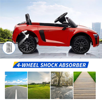 Garvee Ride - P Series: 12V Power Battery Electric Vehicles for 3-7 Toddlers, Licensed Toy Car with Remote Control, MP3 Player - Red
