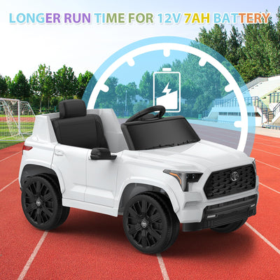 Garvee Ride on Truck Car 12V Battery Powered Kids Electric Vehicles, Licensed Toyota Kid Cars, Ride on Toys with Remote Control, Spring Suspension, LED Lights, Music, 3 Speeds