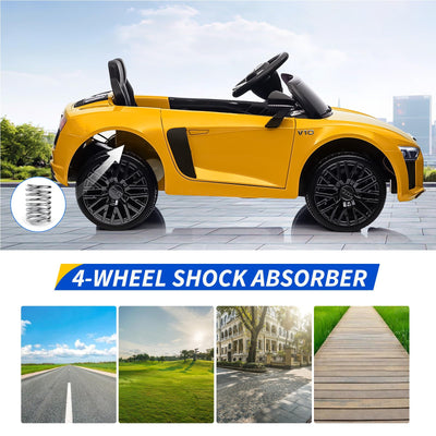Garvee Ride - P Series: 12V Power Battery Electric Vehicles for 3-7 Toddlers, Licensed Toy Car with Remote Control, MP3 Player - Yellow