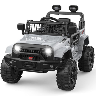 Garvee Ride P Series 12V Kids Electric Ride On Truck Car w/Parent Remote Control, Spring Suspension, LED Lights & AUX Port | Outdoor Ride Toy for Boys Girls 3+ Years