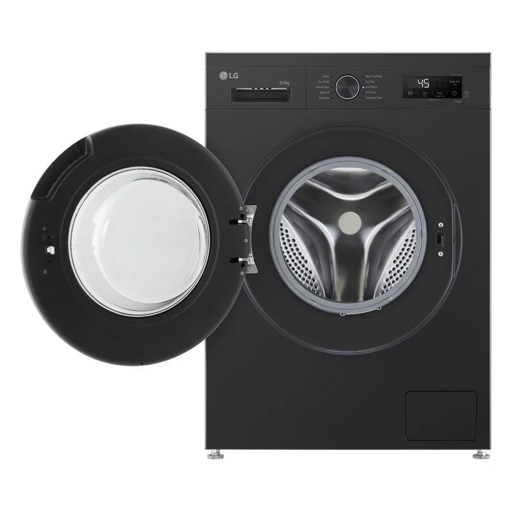LG W4X1095NNK 9kg+5kg 1400 Spin Freestanding Washer Dryer Gloss Black