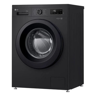 LG W4X1095NNK 9kg+5kg 1400 Spin Freestanding Washer Dryer Gloss Black