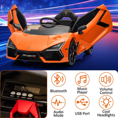 Garvee Ride - P Series: 12V Ride On Car for Kids, Licensed Revuelto Electric Vehicle, Battery Powered Sports Car Toy for Boys & Girls, with Bluetooth, Usb