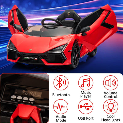 Garvee Ride - P Series: 12V Ride On Car for Kids, Licensed Revuelto Electric Vehicle, Battery Powered Sports Car Toy for Boys & Girls, with Bluetooth, Usb