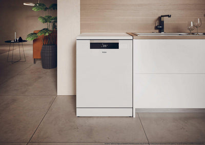 Haier XF 5C7M0W-80 I-Pro Shine Series 3 Freestanding Dishwasher 15 Place Settings White