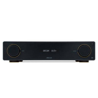 Arcam A15+ Integrated Amplifier Black with JBL 4309 Studio Monitor Bookshelf Speakers Walnut Pair