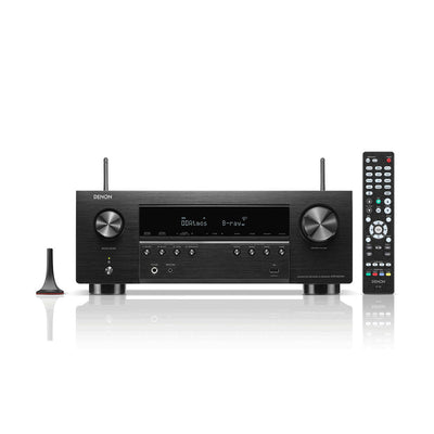Denon AVRS970H 8K 7.2 Ch Dolby Atmos AV Receiver with Wharfedale Diamond 12.1i HCP 5.1 Speaker Package - Black