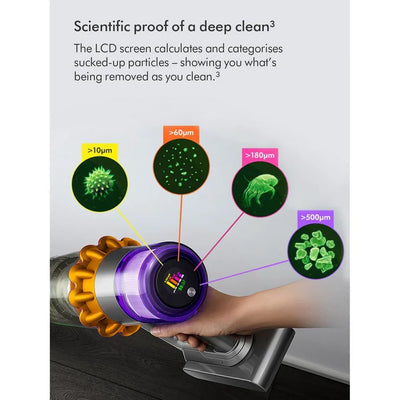 Dyson V15 Detect Extra Cordless Stick Vacuum Cleaner up to 60 Minutes Run Time - Nickel Blue V15EXTRA
