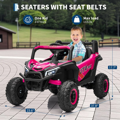 Garvee Ride - P Series: 12V UTV Buggy Electric Ride-on Car for Kids, 4WD/2WD, LED Lights, EVA Tires, Shock Absorbers, Remote Control, Outdoor Adventure
