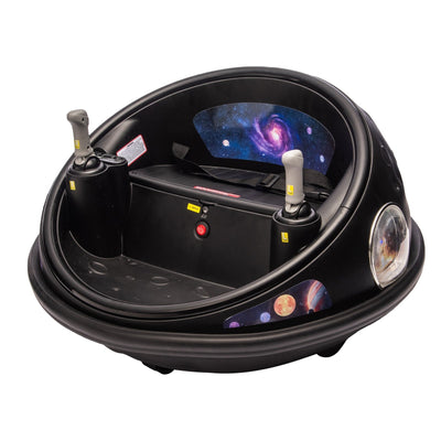 Garvee Ride B Series Kids Electric Bumper Car with Parent Remote Control, 360° Spinning, Music, 2 Speed Modes, Safety Belt, Black, Toddlers 2-3 Years