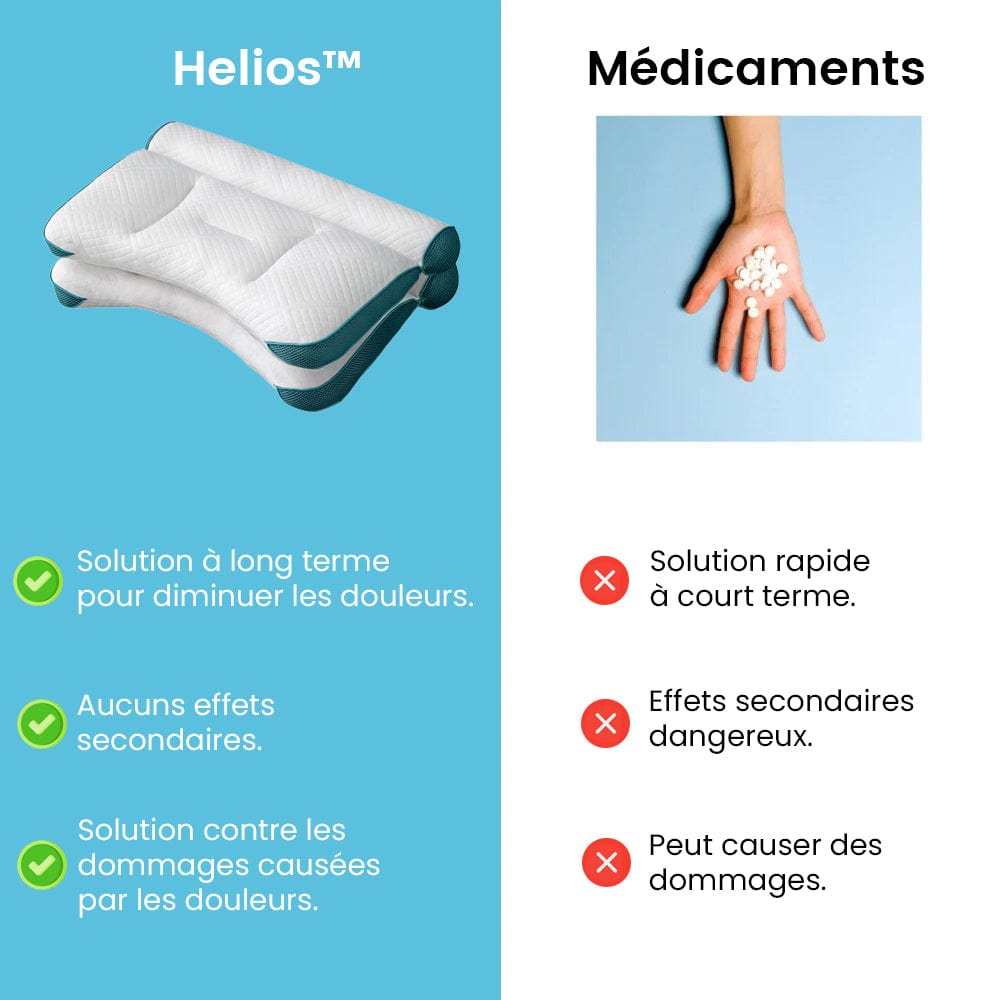 Helios™ - Oreiller Orthopédique - L'allié de Vos Nuits