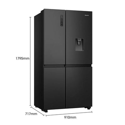 Hisense RS840N4WFE Freestanding Frost Free American Fridge Freezer Black Stainless Steel
