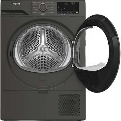 Hotpoint C HSD 82M GG UK Freestanding 8kg Heat Pump Tumble Dryer with PetHairCare Grey CHSD82MGGUK