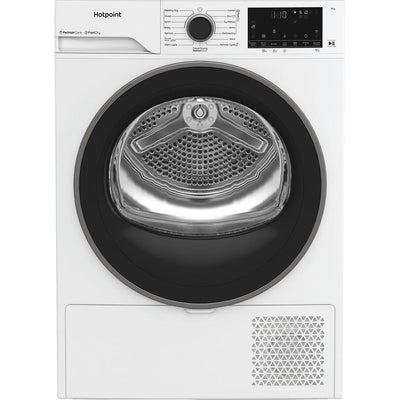 Hotpoint CHD94MWBSUK Freestanding 9kg Heat Pump Tumble Dryer with Fabric Care White