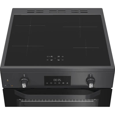 Hotpoint HDE6IDC2SA 60cm Electric Double Cooker With Induction Hob Anthracite