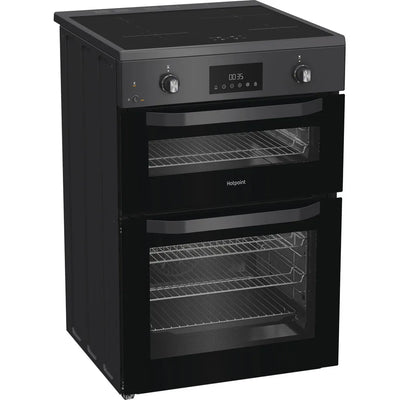Hotpoint HDE6IDC2SA 60cm Electric Double Cooker With Induction Hob Anthracite